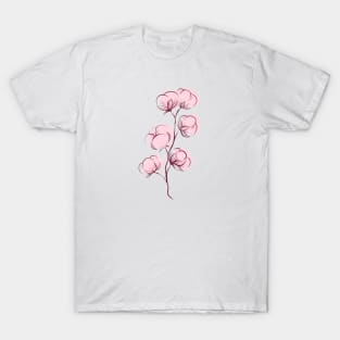 Pink cotton plant T-Shirt